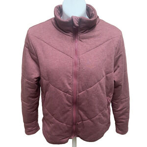 Three Dots Womens Jacket Coat Size Small Pink Long Sleeve Casual Puffer Full Zip
